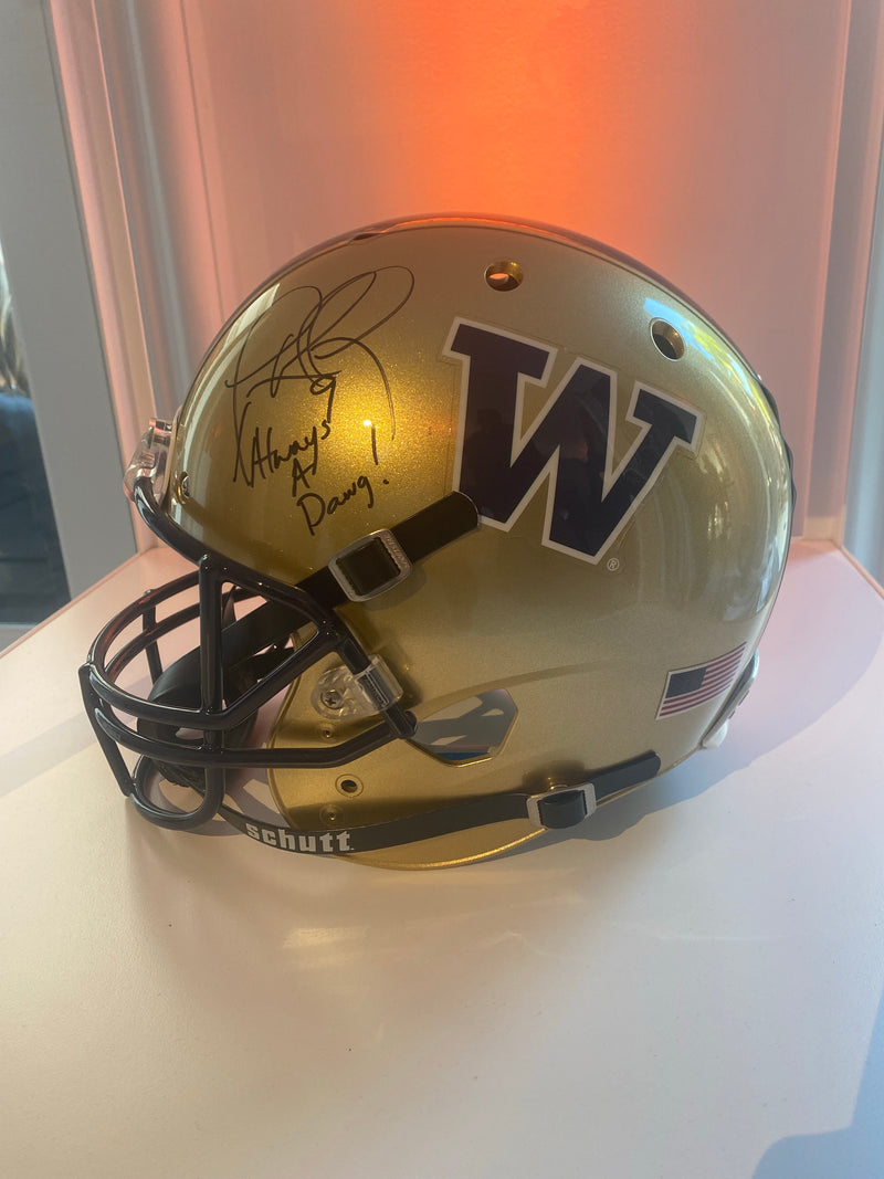 Autographed University of Washington Helmet
